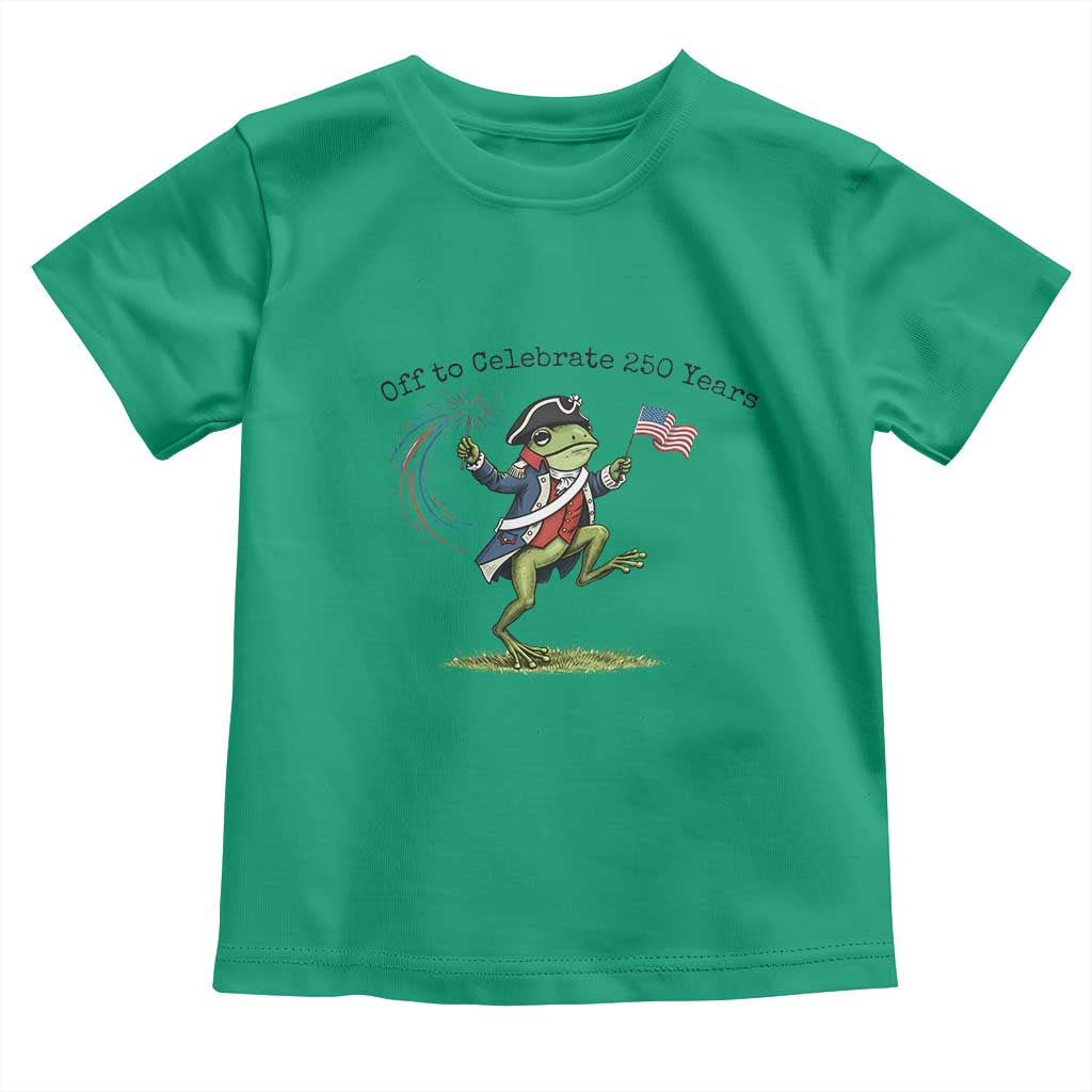 250th Anniversary USA Toddler T Shirt Funny Patriotic Frog USA Independence Day