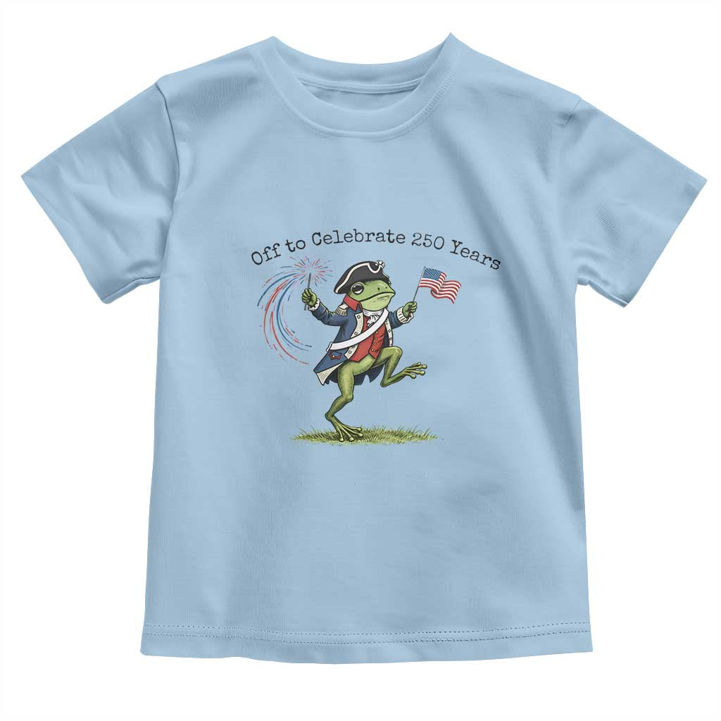 250th Anniversary USA Toddler T Shirt Funny Patriotic Frog USA Independence Day