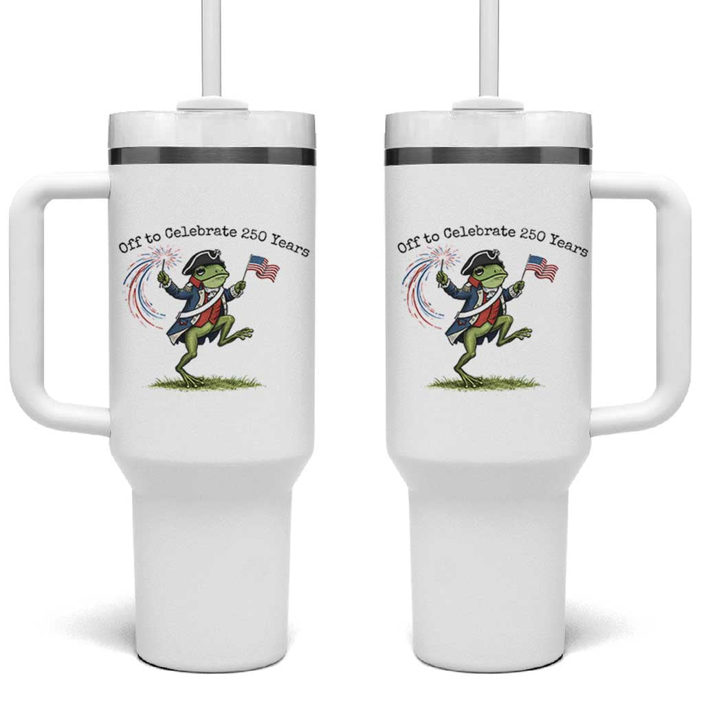 250th Anniversary USA Tumbler With Handle Funny Patriotic Frog USA Independence Day