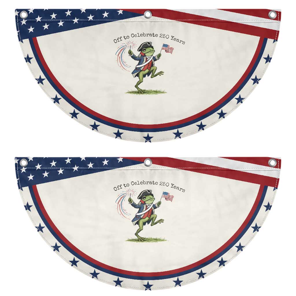 250th Anniversary USA Patriotic Fan Flag Funny Frog USA Independence Day