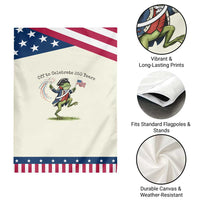 250th Anniversary USA Patriotic Garden Flag Funny Patriotic Frog USA Independence Day