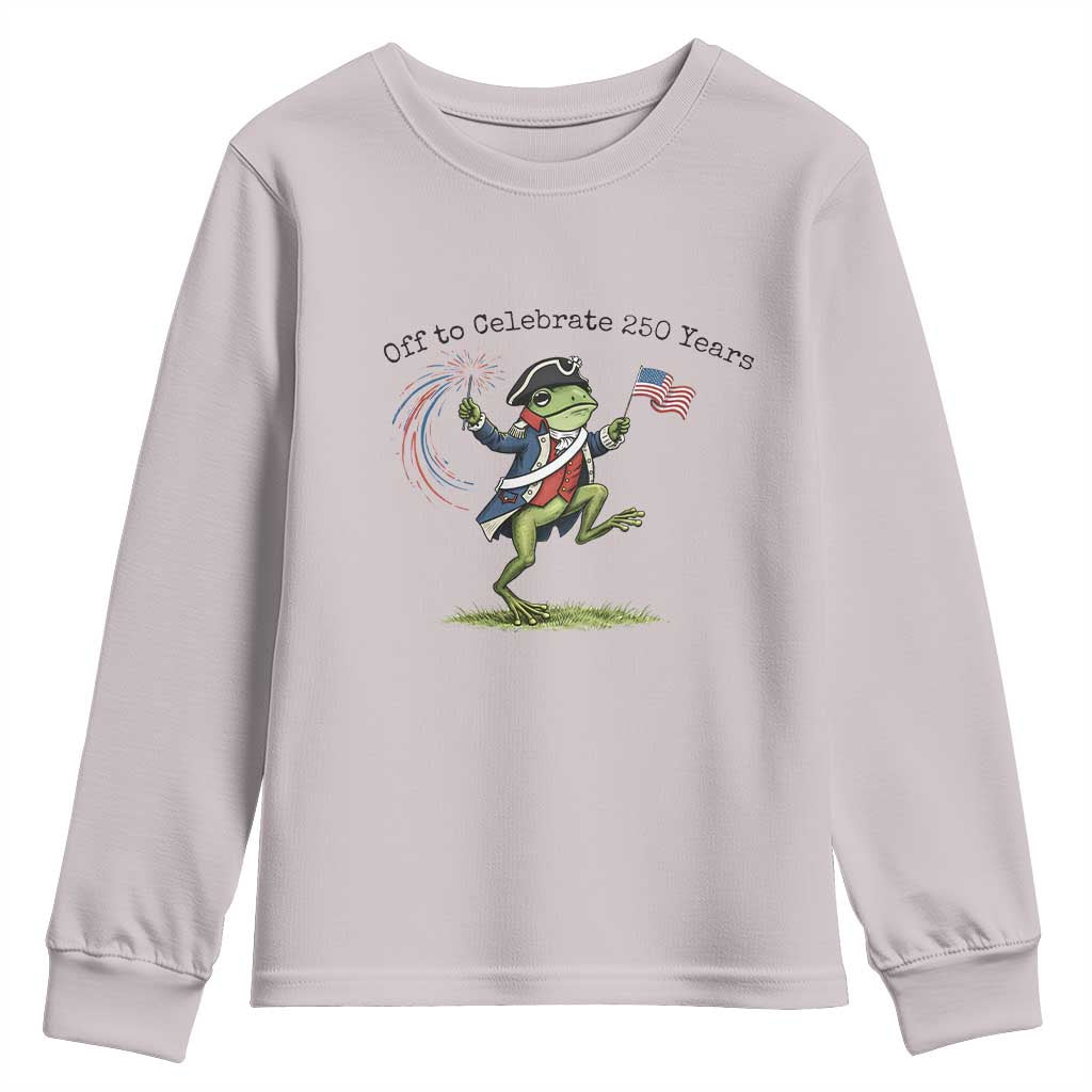 250th Anniversary USA Youth Sweatshirt Funny Patriotic Frog USA Independence Day
