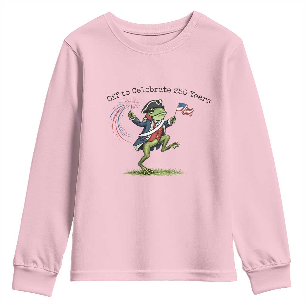 250th Anniversary USA Youth Sweatshirt Funny Patriotic Frog USA Independence Day
