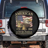 USA 250th Anniversary Spare Tire Cover America 1776-2026 Patriotic Eagle Liberty Bell
