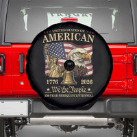 USA 250th Anniversary Spare Tire Cover America 1776-2026 Patriotic Eagle Liberty Bell