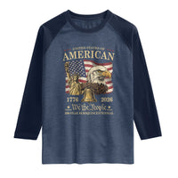 USA 250th Anniversary Raglan Shirt America 1776-2026 Patriotic Eagle Liberty Bell