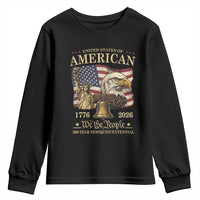 USA 250th Anniversary Youth Sweatshirt America 1776-2026 Patriotic Eagle Liberty Bell