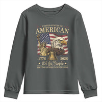 USA 250th Anniversary Youth Sweatshirt America 1776-2026 Patriotic Eagle Liberty Bell