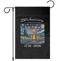 USA 250th Anniversary Garden Flag Liberty Bell 1776–2026 Patriotic American Flag Starry Night