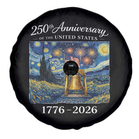 USA 250th Anniversary Spare Tire Cover Liberty Bell 1776–2026 Patriotic American Flag Starry Night