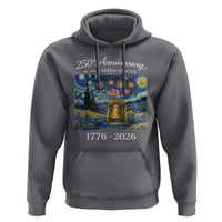 USA 250th Anniversary Hoodie Liberty Bell 1776–2026 Patriotic American Flag Starry Night