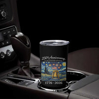 USA 250th Anniversary Tumbler Cup Liberty Bell 1776–2026 Patriotic American Flag Starry Night