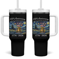 USA 250th Anniversary Tumbler With Handle Liberty Bell 1776–2026 Patriotic American Flag Starry Night