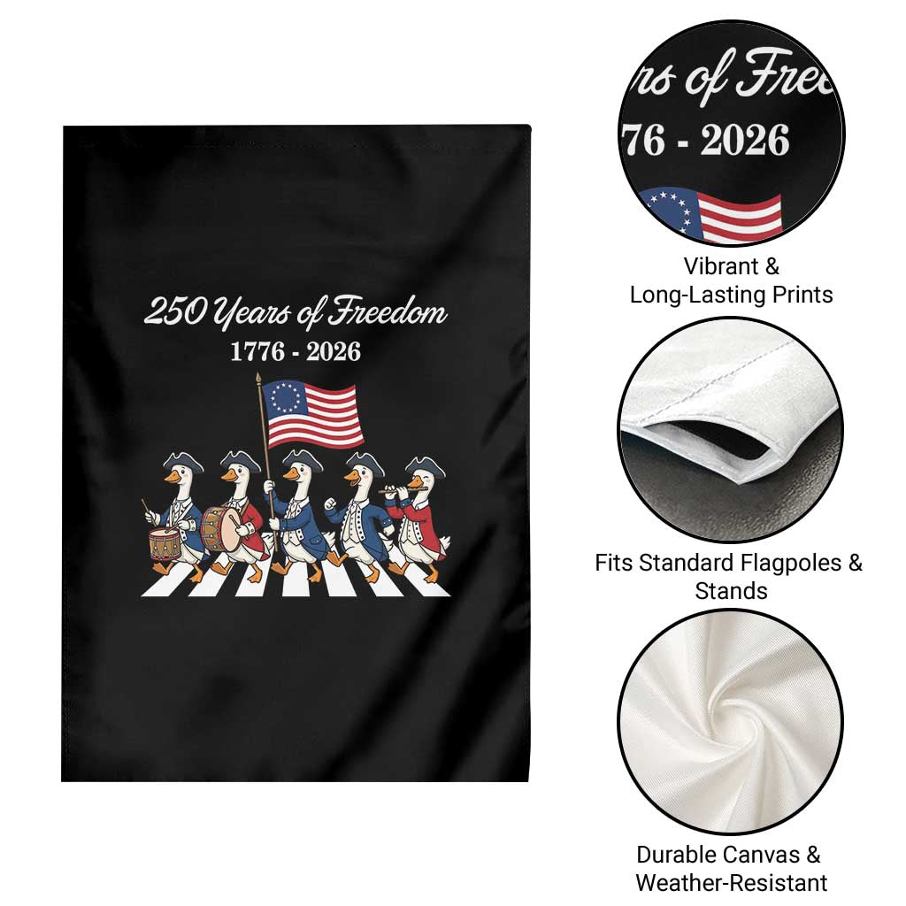 250 Years Of Freedom Garden Flag Silly Goose Patriotic 4th of July