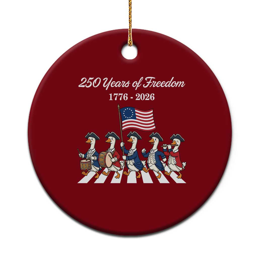 250 Years Of Freedom Ceramic Ornament Silly Goose Patriotic 4th of July
