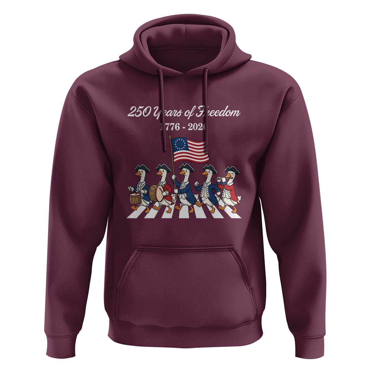 250 Years Of Freedom Hoodie Silly Goose Patriotic 4th of July