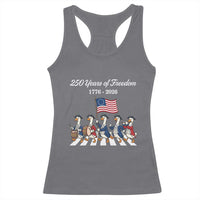 250 Years Of Freedom Racerback Tank Top Silly Goose Patriotic 4th of July