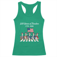 250 Years Of Freedom Racerback Tank Top Silly Goose Patriotic 4th of July