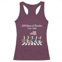 250 Years Of Freedom Racerback Tank Top Silly Goose Patriotic 4th of July