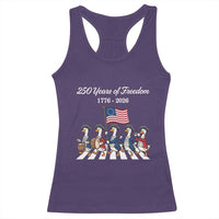 250 Years Of Freedom Racerback Tank Top Silly Goose Patriotic 4th of July