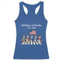 250 Years Of Freedom Racerback Tank Top Silly Goose Patriotic 4th of July