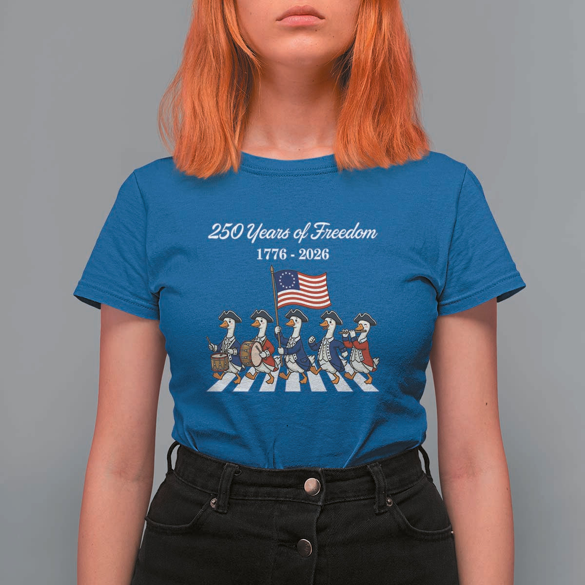 250 Years Of Freedom T Shirt For Women Silly Goose Patriotic 4th of July