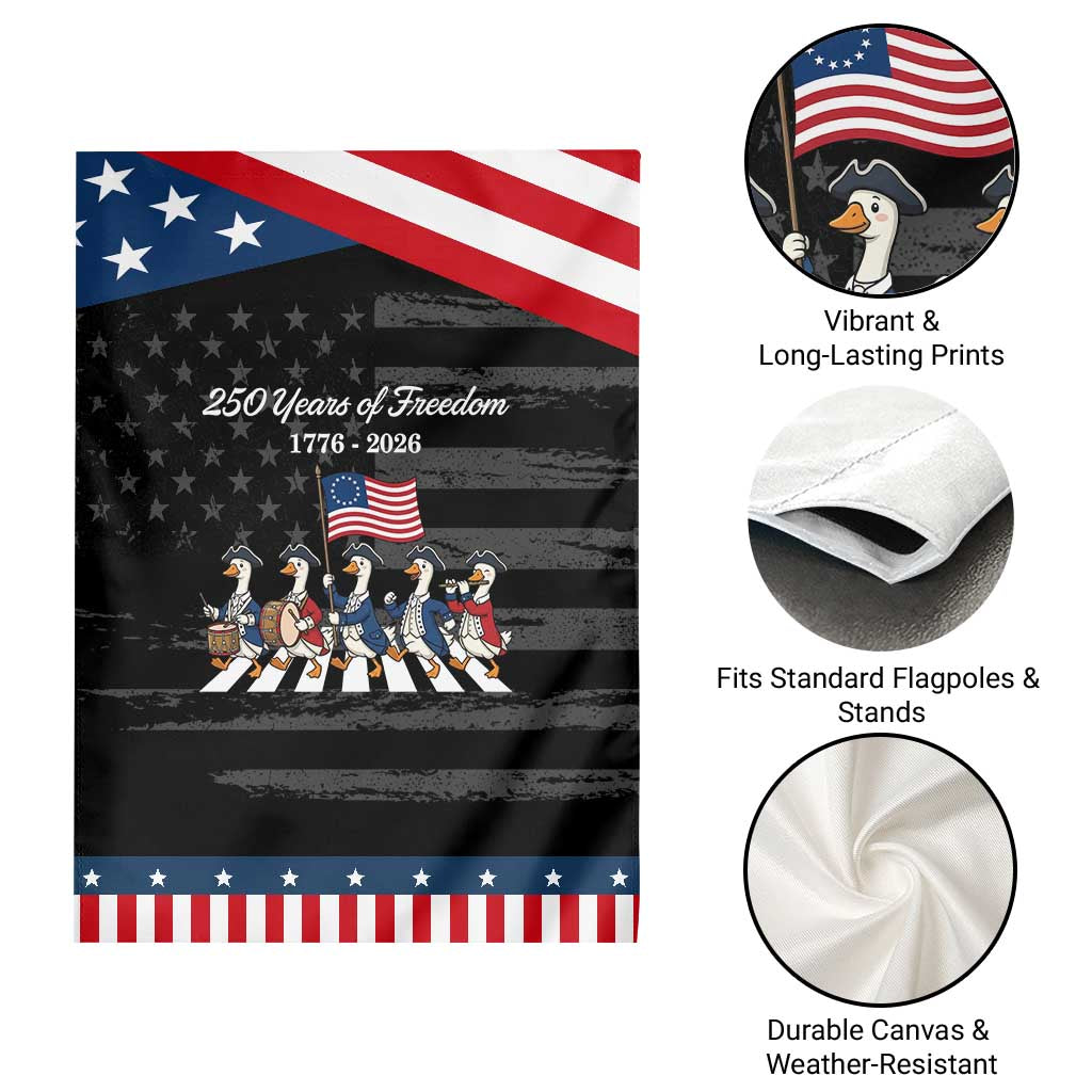 250 Years Of Freedom Patriotic Garden Flag Silly Goose Patriotic 4th of July