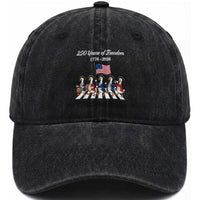250 Years Of Freedom Washed Cotton Baseball Cap Silly Goose Patriotic 4th of July