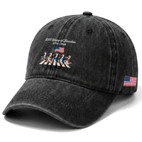 250 Years Of Freedom Washed Cotton Baseball Cap Silly Goose Patriotic 4th of July
