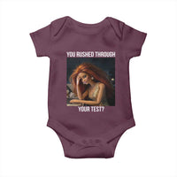 You Rushed Through Your Test Baby Onesie Funny Test Day Teacher Meme