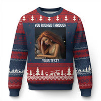 You Rushed Through Your Test Ugly Christmas Sweater Funny Test Day Teacher Meme