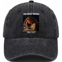 You Rushed Through Your Test Washed Cotton Baseball Cap Funny Test Day Teacher Meme