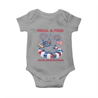 Feral & Free Funny Raccoon 4th of July Baby Onesie 250 Years Of Freedom