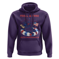 Feral & Free Funny Raccoon 4th of July Hoodie 250 Years Of Freedom