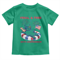 Feral & Free Funny Raccoon 4th of July Toddler T Shirt 250 Years Of Freedom