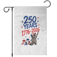 250th Anniversary USA Garden Flag Patriotic Raccoon American Flag 4th of July