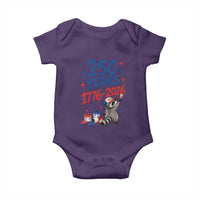 250th Anniversary USA Baby Onesie Patriotic Raccoon 4th of July American Flag