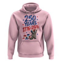 250th Anniversary USA Hoodie Patriotic Raccoon American Flag 4th of July