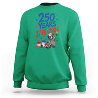 250th Anniversary USA Sweatshirt Patriotic Raccoon American Flag 4th of July