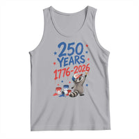 250th Anniversary USA Tank Top Patriotic Raccoon American Flag 4th of July