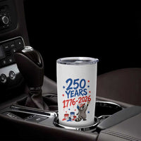 250th Anniversary USA Tumbler Cup Patriotic Raccoon American Flag 4th of July