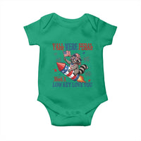 Y'all were Feral But I Low Key Love You Baby Onesie Raccoon Cute Teacher 4th of July