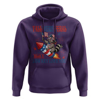 Y'all were Feral But I Low Key Love You Hoodie Raccoon Cute Teacher 4th of July