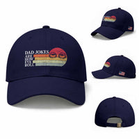 Dad Jokes are How Eye Roll Baseball Cap Funny Father's Day Gift