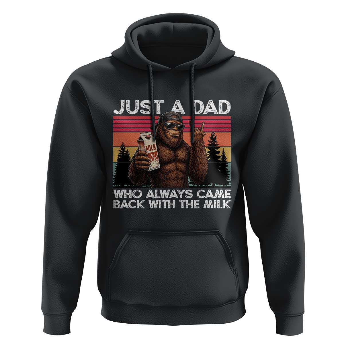 Just a Dad Who Always Came Back with The Milk Hoodie Funny Father's Day Gift