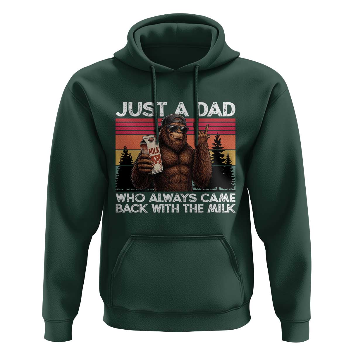 Just a Dad Who Always Came Back with The Milk Hoodie Funny Father's Day Gift
