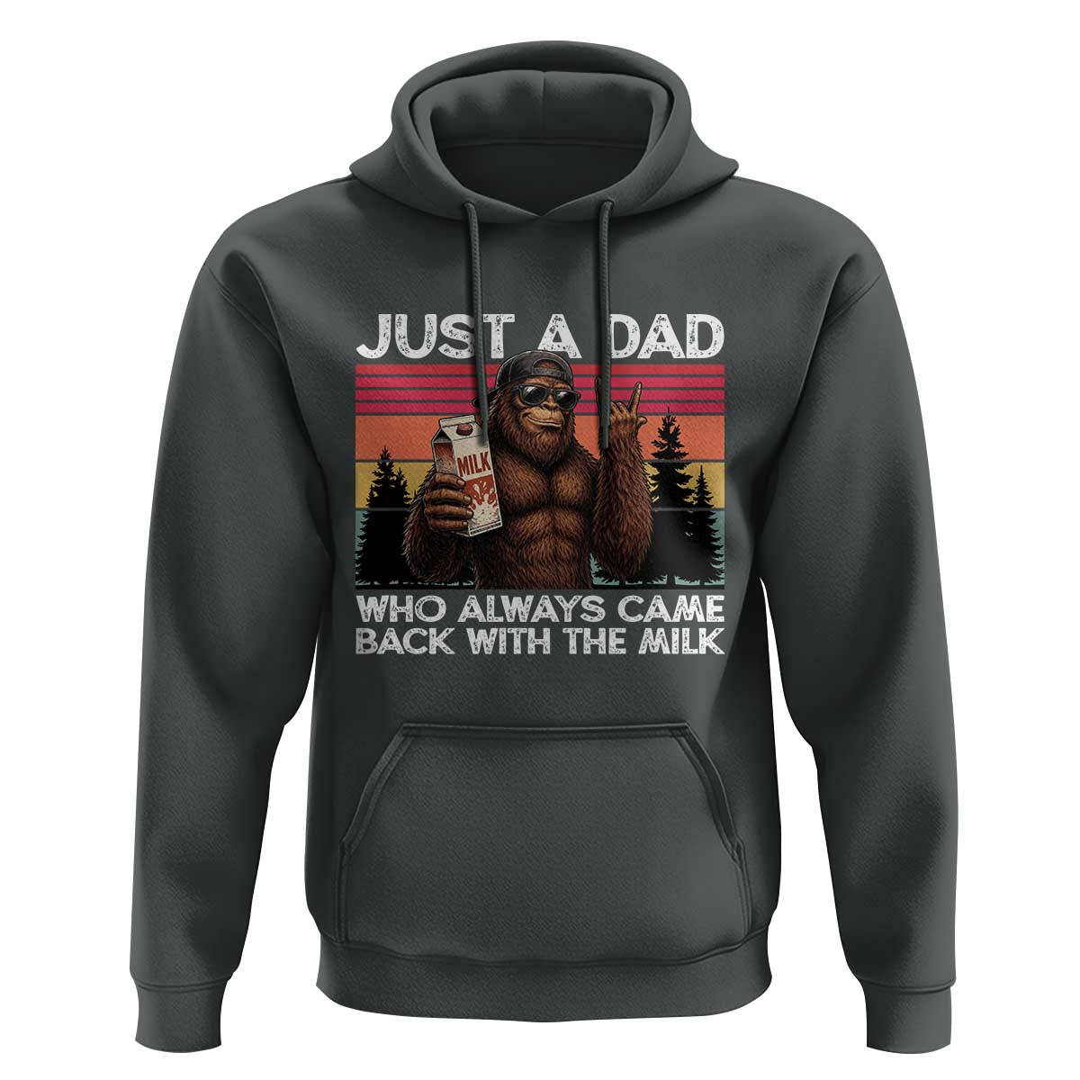 Just a Dad Who Always Came Back with The Milk Hoodie Funny Father's Day Gift