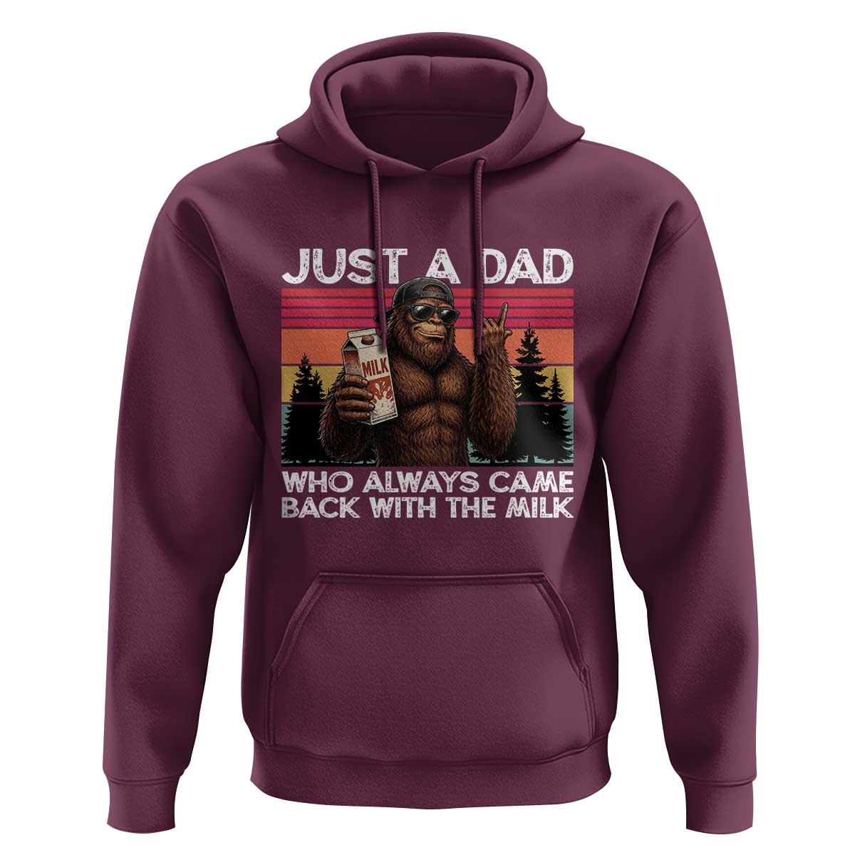 Just a Dad Who Always Came Back with The Milk Hoodie Funny Father's Day Gift
