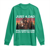 Just a Dad Who Always Came Back with The Milk Long Sleeve Shirt Funny Father's Day Gift