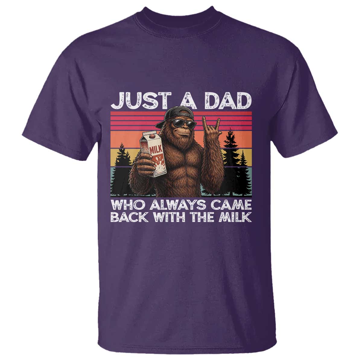 Just a Dad Who Always Came Back with The Milk T Shirt Funny Father's Day Gift